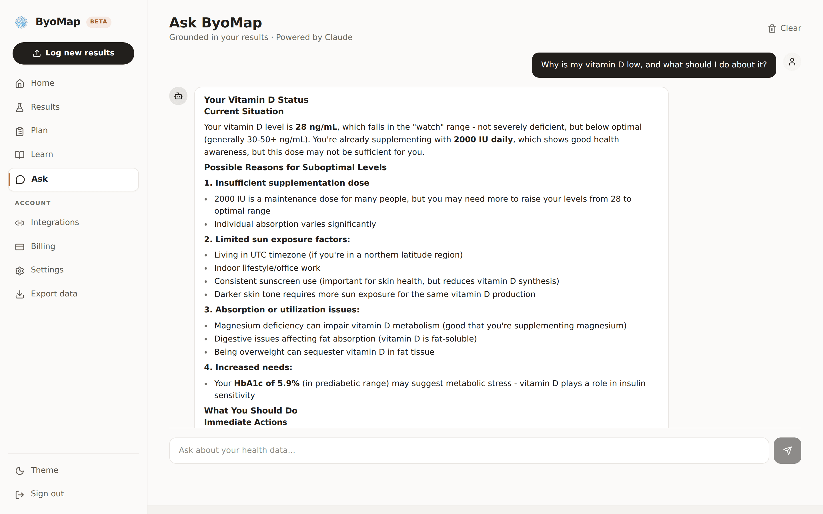 A health analyst that knows everything about you